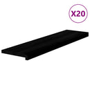 vidaXL lépcsőfokok 20 db Sötétbarna 100x25x2 cm tömör fa tölgyfa
