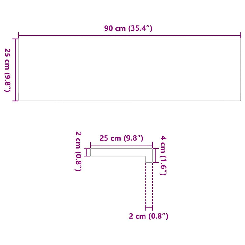 vidaXL 2 db tömör tölgyfa lépcsőfokok kezeletlen 90x25x2 cm