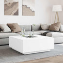 vidaXL fehér végtelen hatású LED-es dohányzóasztal 100 x 100 x 40 cm