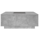 vidaXL betonszürke végtelen hatású LED-es dohányzóasztal 100x100x40 cm