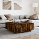 vidaXL tölgy színű végtelen hatású LED-es dohányzóasztal 100x100x40 cm