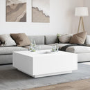vidaXL fehér szerelt fa dohányzóasztal 100x100x40 cm