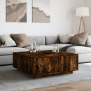 vidaXL füstös tölgy színű szerelt fa dohányzóasztal 100x100x40 cm