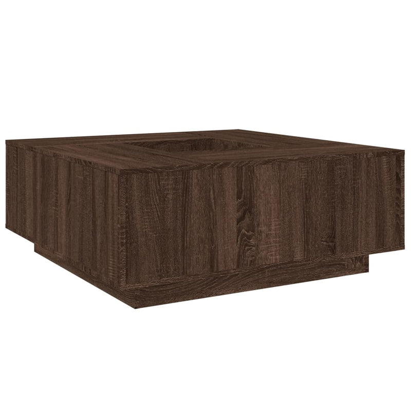 vidaXL barna tölgyszínű szerelt fa dohányzóasztal 100x100x40 cm