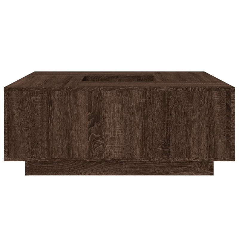 vidaXL barna tölgyszínű szerelt fa dohányzóasztal 100x100x40 cm