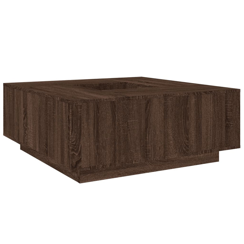 vidaXL barna tölgyszínű szerelt fa dohányzóasztal 100x100x40 cm