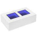 vidaXL fehér végtelen hatású LED-es dohányzóasztal 116 x 69 x 40 cm