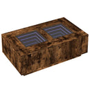 vidaXL tölgy színű végtelen hatású LED-es dohányzóasztal 116x69x40 cm