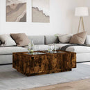 vidaXL tölgy színű végtelen hatású LED-es dohányzóasztal 116x69x40 cm