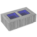 vidaXL sonoma végtelen hatású LED-es dohányzóasztal 116 x 69 x 40 cm