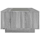 vidaXL sonoma végtelen hatású LED-es dohányzóasztal 116 x 69 x 40 cm