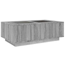 vidaXL sonoma végtelen hatású LED-es dohányzóasztal 116 x 69 x 40 cm