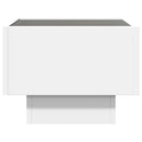 vidaXL fehér végtelen hatású LED-es éjjeliszekrény 40 x 40 x 30 cm