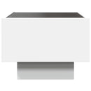 vidaXL fehér végtelen hatású LED-es éjjeliszekrény 40 x 40 x 30 cm