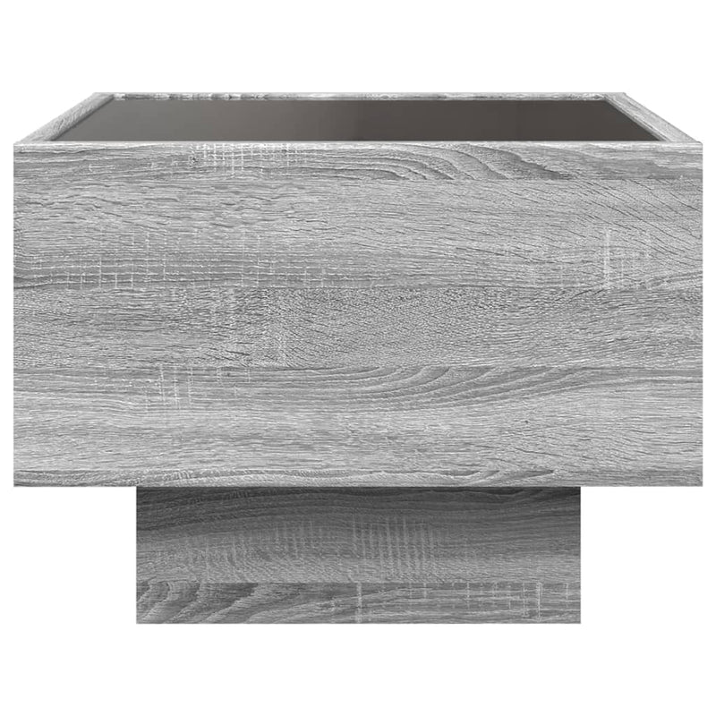 vidaXL szürke sonoma végtelen hatású LED-es éjjeliszekrény 40x40x30 cm