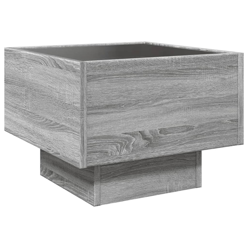 vidaXL szürke sonoma végtelen hatású LED-es éjjeliszekrény 40x40x30 cm
