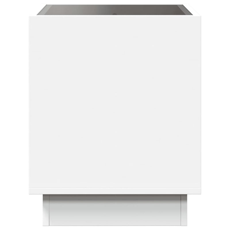 vidaXL fehér végtelen hatású LED-es éjjeliszekrény 40 x 40 x 50 cm