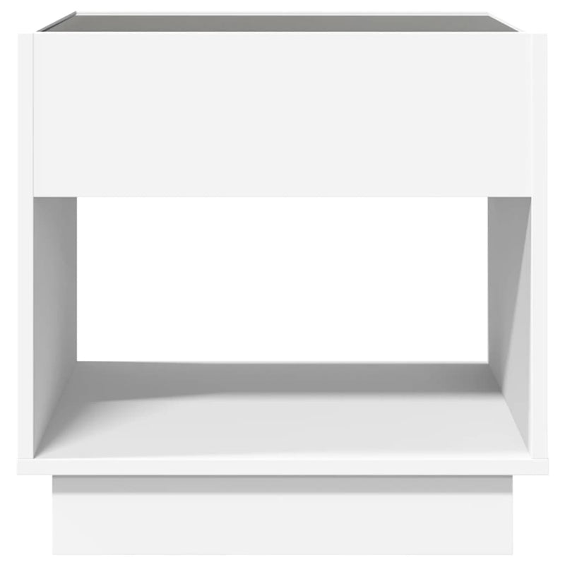vidaXL fehér végtelen hatású LED-es éjjeliszekrény 50 x 50x 50 cm