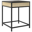 vidaXL sonoma tölgy végtelen hatású LED-es éjjeliszekrény 40x40x51 cm