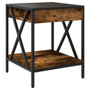 vidaXL füstös tölgy végtelen hatású LED-es éjjeliszekrény 40x40x49 cm