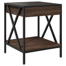 vidaXL barna tölgy végtelen hatású LED-es éjjeliszekrény 40x40x49 cm