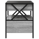 vidaXL szürke sonoma végtelen hatású LED-es éjjeliszekrény 40x40x51 cm