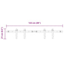 vidaXL Tolószekrény ajtókészlet 122 cm szénacél