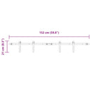 vidaXL Tolószekrény ajtókészlet 152 cm szénacél