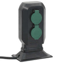 vidaXL 4 utas fekete-zöld kültéri tüskés konnektor 15,5 x 11 x 24 cm