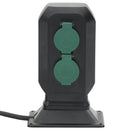 vidaXL 4 utas fekete-zöld kültéri tüskés konnektor 15,5 x 11 x 24 cm