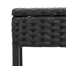 vidaXL 3 részes fekete polyrattan napozóágy szett párnával
