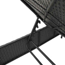 vidaXL 3 részes fekete polyrattan napozóágy szett párnával