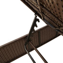 vidaXL 3 részes barna polyrattan napozóágy szett párnával