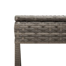 vidaXL 3 részes szürke polyrattan napozóágy szett párnával