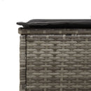 vidaXL 3 részes szürke polyrattan napozóágy szett párnával