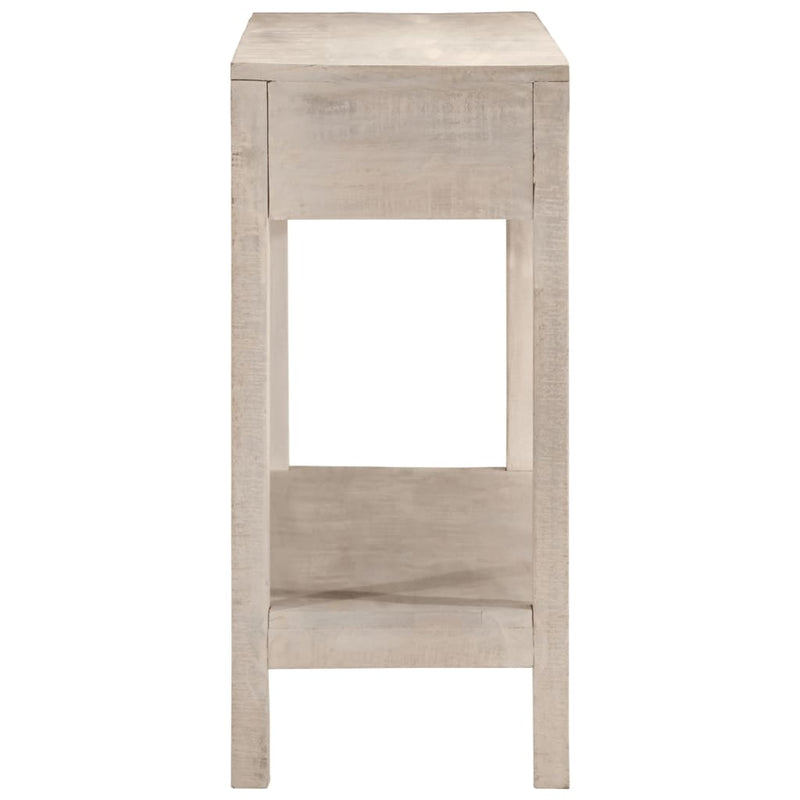 vidaXL fehér tömör mangófa tálalóasztal 110 x 35 x 75 cm
