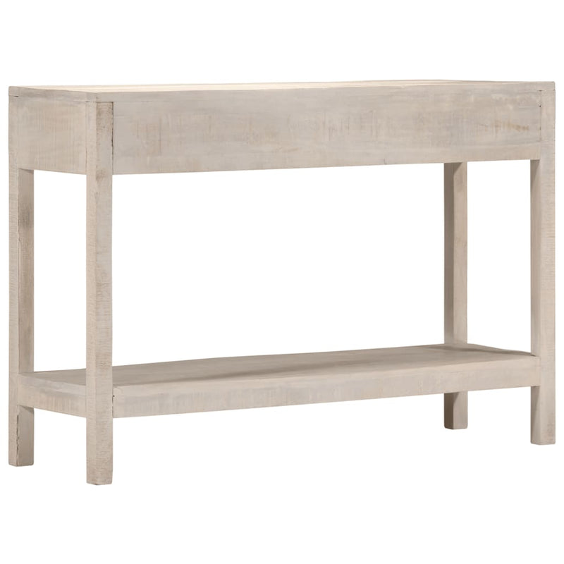vidaXL fehér tömör mangófa tálalóasztal 110 x 35 x 75 cm