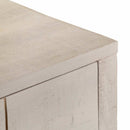 vidaXL fehér tömör mangófa tálalóasztal 110 x 35 x 75 cm