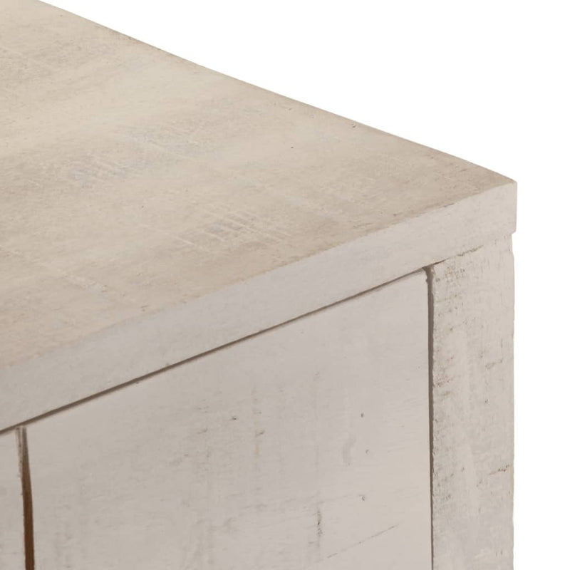 vidaXL fehér tömör mangófa tálalóasztal 110 x 35 x 75 cm