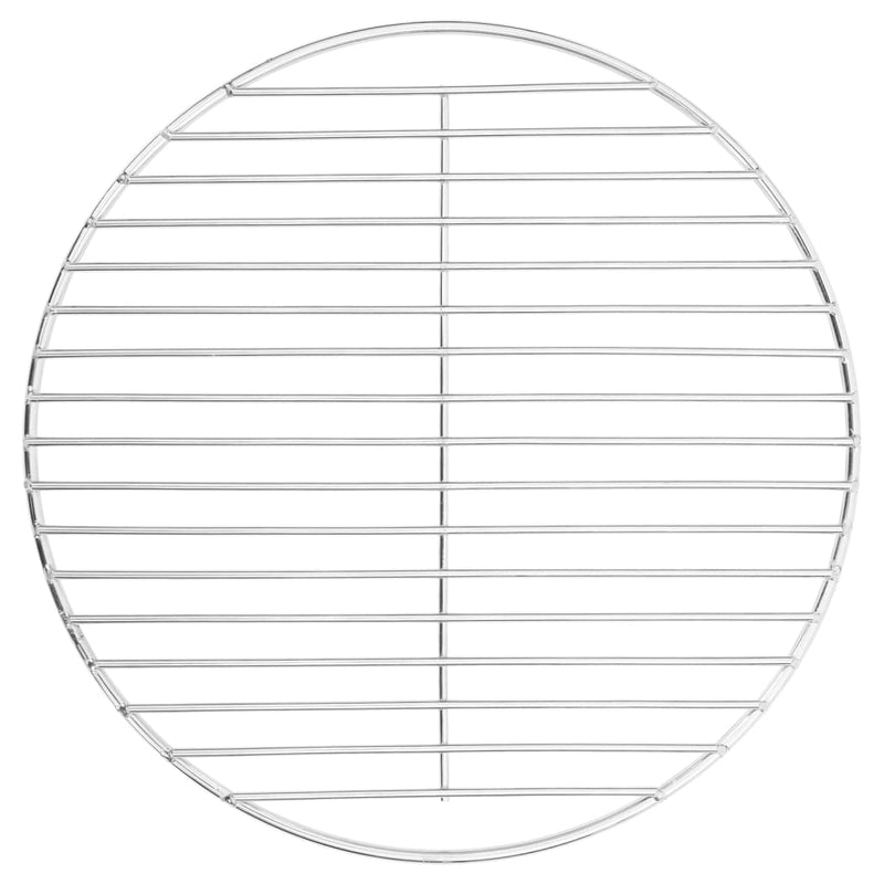 vidaXL kerek 304 rozsdamentes acél BBQ grillrács Ø34,5 cm