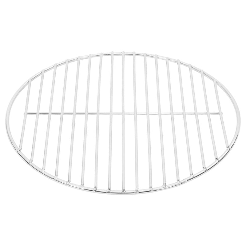 vidaXL kerek 304 rozsdamentes acél BBQ grillrács Ø34,5 cm
