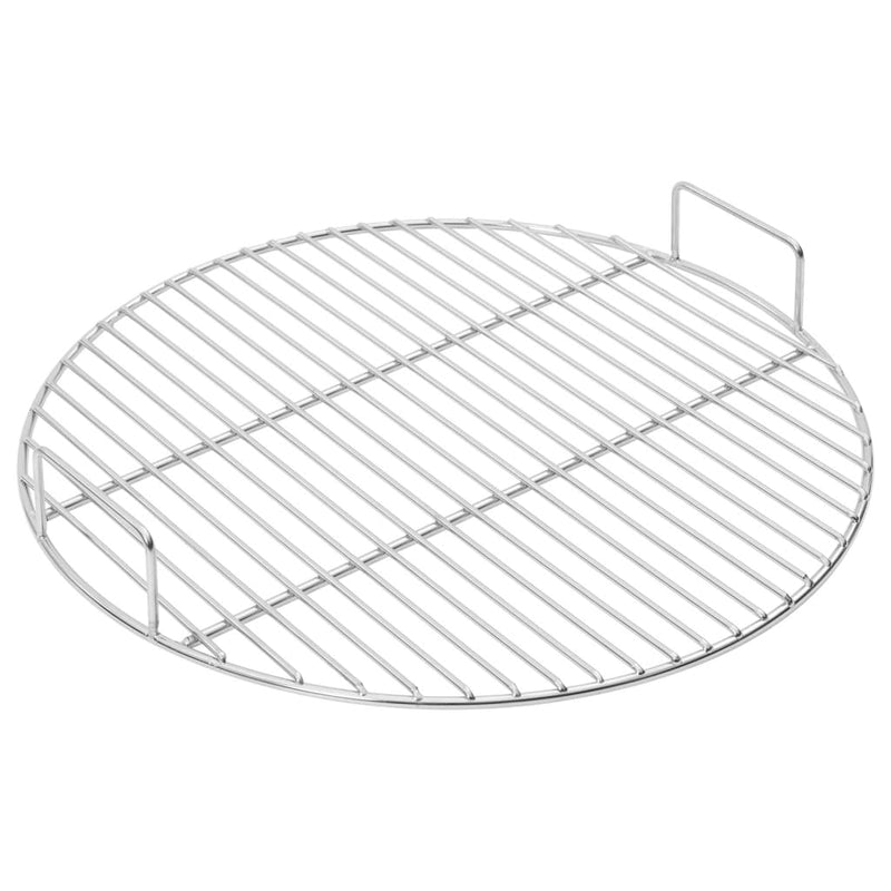 vidaXL kerek 304 rozsdamentes acél BBQ grillrács fogantyúval Ø44,5 cm