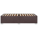 vidaXL sötétbarna szövet ágykeret matrac nélkül 90x200 cm