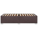 vidaXL sötétbarna szövet ágykeret matrac nélkül 100x200 cm