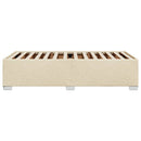 vidaXL krémszínű szövet ágykeret matrac nélkül 100x200 cm