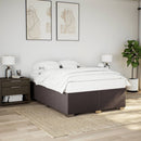 vidaXL sötétbarna szövet ágykeret matrac nélkül 140 x 190 cm