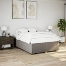 vidaXL tópszínű szövet ágykeret matrac nélkül 140 x 190 cm