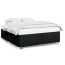 vidaXL fekete szövet ágykeret matrac nélkül 200 x 200 cm
