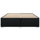 vidaXL fekete szövet ágykeret matrac nélkül 200 x 200 cm
