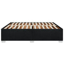 vidaXL fekete szövet ágykeret matrac nélkül 200 x 200 cm